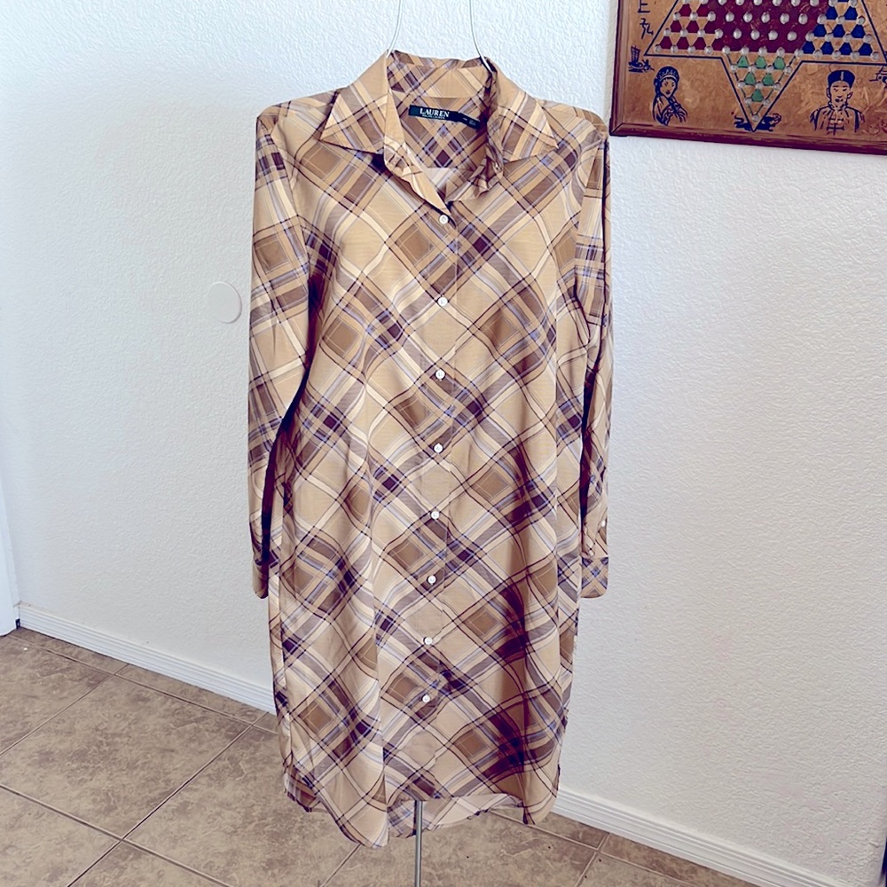 Lauren shirt dress, long sleeve.